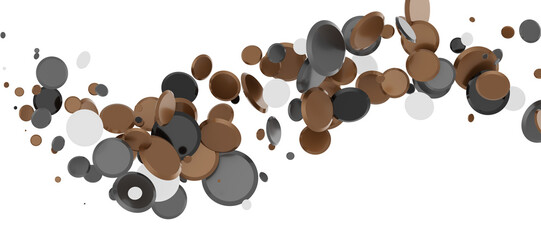 Sparkling Jubilation: Breathtaking 3D Illustration of Sparkling gold Confetti Celebration