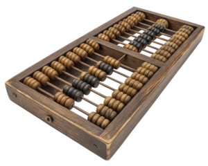 Abacus isolated on a transparent background.