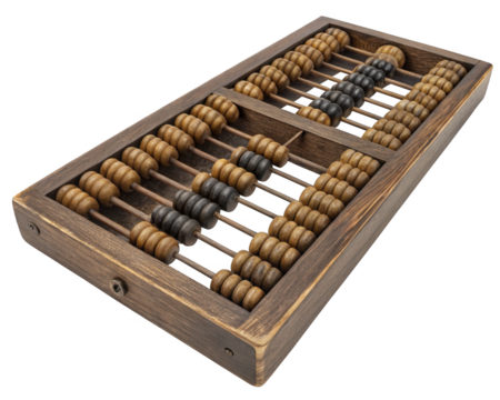 Abacus isolated on a transparent background.