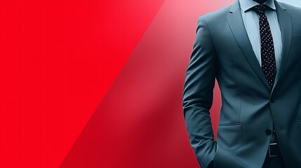 Businessman in stylish suit, Formal fashion and elegance, Concept of professionalism and style