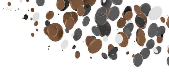 Enchanting Delight: Spectacular 3D Illustration Showcasing Enchanting gold Confetti