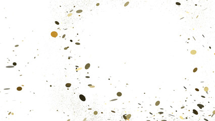 Glorious Cascade: Exquisite 3D Illustration of Glowing gold Confetti