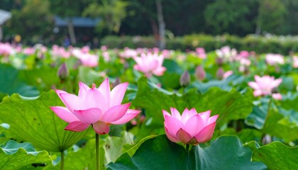  lotus on the pond, in the garden