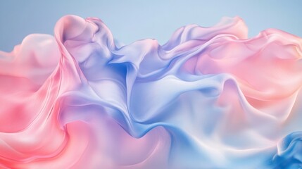 Fototapeta premium Pastel fabric waves, abstract background, design, texture