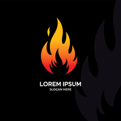 Fire Logo with Gradient Effect