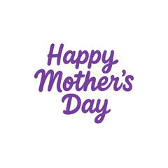 Obraz premium Happy Mother's Day Cursive Lettering Sticker