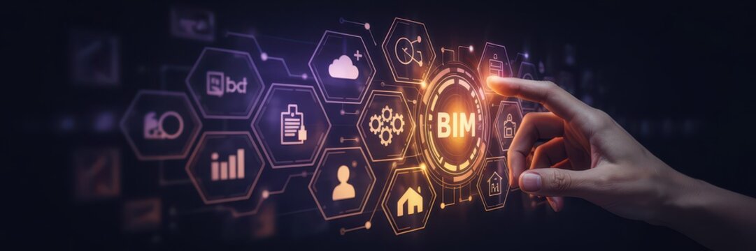 Interactive digital display of building information modeling