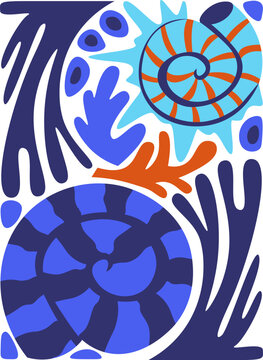 Abstract Ocean Life Background