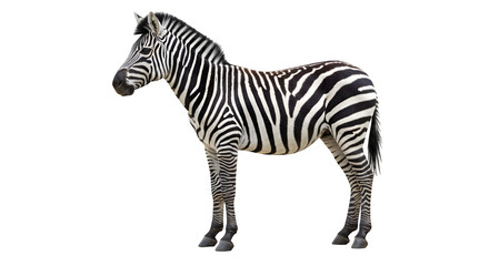 Fototapeta premium Zebra isolated on PNG background.