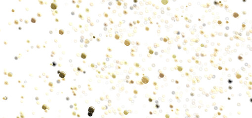 Abstract background with many golden and beige bubbles on white. Perfect for celebration, luxury, and festive designs.