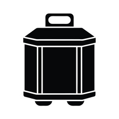 IBC Container Silhouette Icon Intermediate Bulk