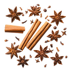 flying cinnamon sticks and anise stars