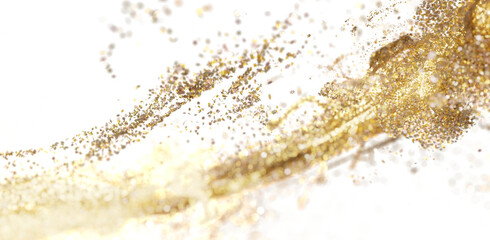 Abstract gold glitter texture background. Festive, luxurious design element. Perfect for holidays, celebrations, and mor © vegefox.com