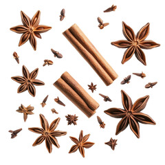 flying cinnamon sticks and anise stars