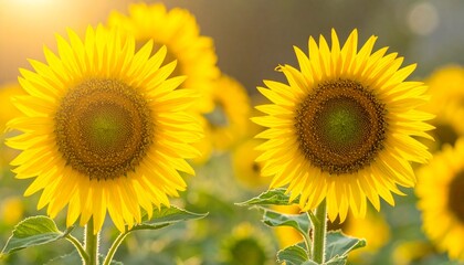 Obraz premium nature background with sunflower in sunlight 