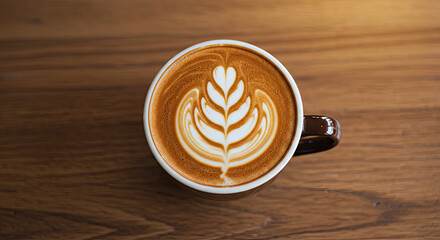Aromatic latte art perfect creamy foam delightful coffee moment enjoy