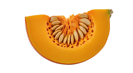 Stacked Pumpkin Slices Seeds Fibrous Texture Isolated Transparent Background PNG Vivid Sharp Clean Detail