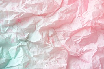 Fototapeta premium Textured paper with pastel shades of pink and mint green.