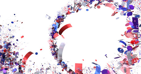 Festive confetti burst, perfect for celebrations, holidays, and party designs.  High resolution image.