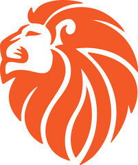 Lion simple icon. Vector ICON all icon Viktor