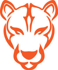 Lion simple icon. Vector ICON all icon Viktor