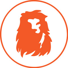 Lion simple icon. Vector ICON all icon Viktor