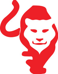 Lion simple icon. Vector ICON all icon Viktor