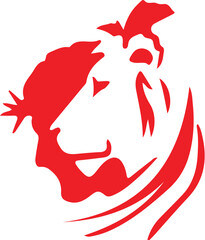 Lion simple icon. Vector ICON all icon Viktor