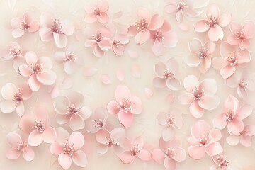 Fototapeta premium Delicate pastel flower design for a soft background.