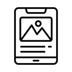 Ux Design Vector outline icon. Eps10 file 