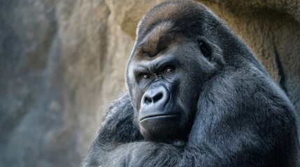 Obraz premium Silverback Gorilla Portrait - Powerful Primate