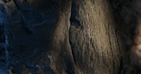 Rock Formation with Cracks and Light Contrast