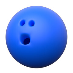 Bowling ball 3D icon on transparent background