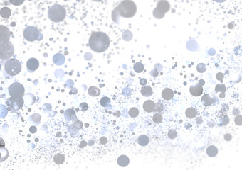 Shimmering silver bubbles on white. Perfect for elegant designs.
