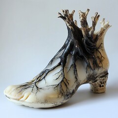 Naklejka premium Nature Inspired Shoe Sculpture