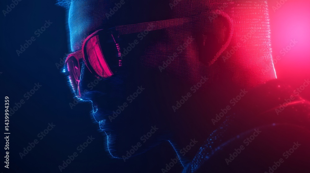 Poster dark web cybercriminal operating from shadows, neon programmer code overlays, abstract fraud backgro