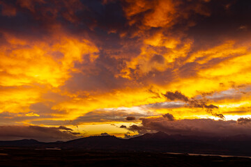 Sunset in Torres del Paine Nationalpark, Chile