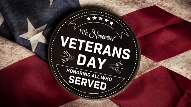 11th November Veterans Day Banner video closeup 4k video - Powered by Adobe