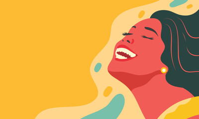 world laughter day, expressing positive emotions and happiness. Perfect for concepts related to World Laughter Day, positivity, happiness, and emotional well-being