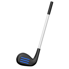 Golf Stick 3D icon on transparent background	
