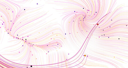 Beautiful abstract background with pink swirls, lines, and dots. Perfect for design projects.