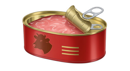 Isolated Canned Beef