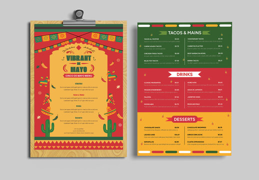 Cinco De Mayo Food Menu