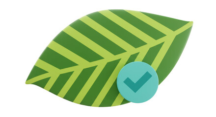 Isolated Leaf with Check