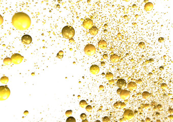 Gilded Festivity: Brilliant 3D Illustration Showcasing a Shower of gold Confetti