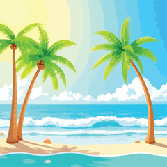 palm trees on the beach