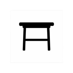 Fototapeta premium Simple stool furniture icon