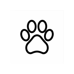 Simple black pet paw print