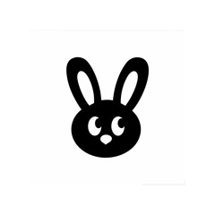 Cute bunny rabbit face icon
