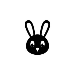 Cute bunny rabbit face icon